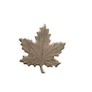 Gold Vermeil Sterling Maple Leaf Brooch Pin Gold Tone Vintage
